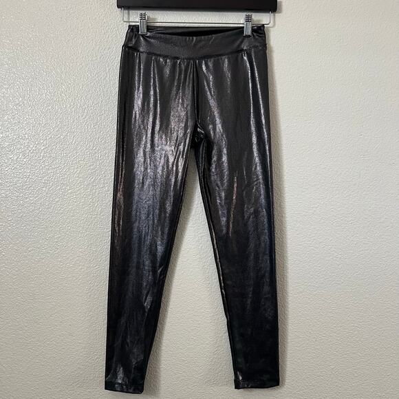 Cat & Jack wet look glitter shine leggings black - Picture 1 of 5